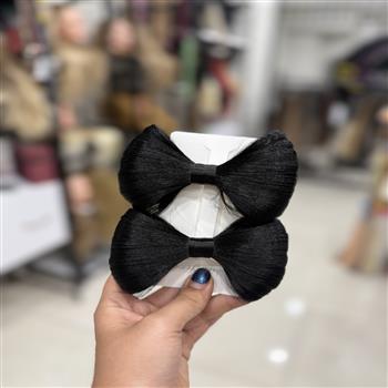 پاپیون مشکی گیره دار 