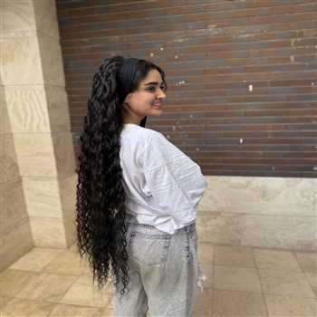 اکستنشن هددار فر مشکی طبیعی قد ۹۰ 